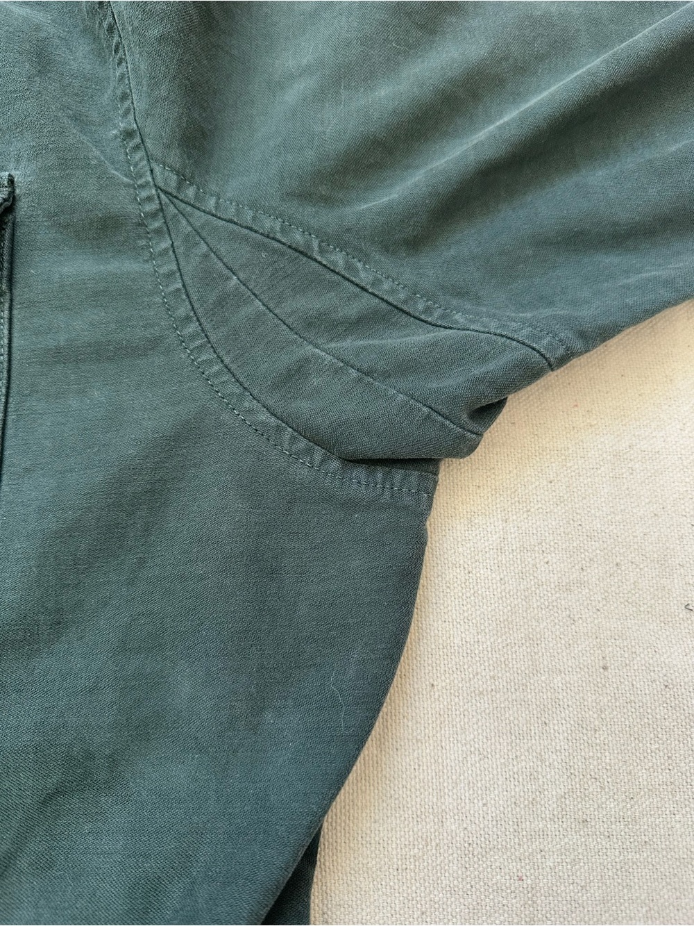 Duluth Trading Co Men 2XL Heavyweight Cotton Work Shirt Forest Green Long Sleeve - Picture 8 of 11